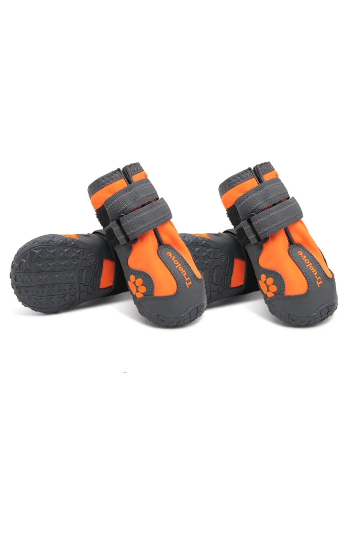 , Waterproof, Rubber, Orange Dog Shoe