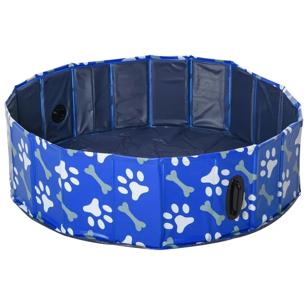 100 Cm. Dog Swimming Pool Foldable Pet Bathing Shower Tub Padding