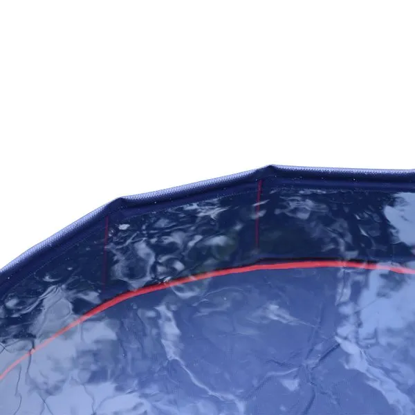 120 Cm Pet Swimming Pool, Foldable - Red