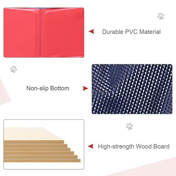 120 Cm Pet Swimming Pool, Foldable - Red