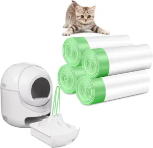 120 count Cat Litter Bags with Drawstring,Cat Litter Liners Durable Pet Cat Pan Liners Extra eplacement Waste Bags -22"" x 12""