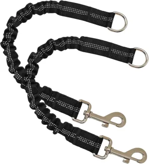 2Pcs Bungee Dog Leash Extensible Sturdy Nylon Shock Absorber Dog Training Lead for Running and Trainning