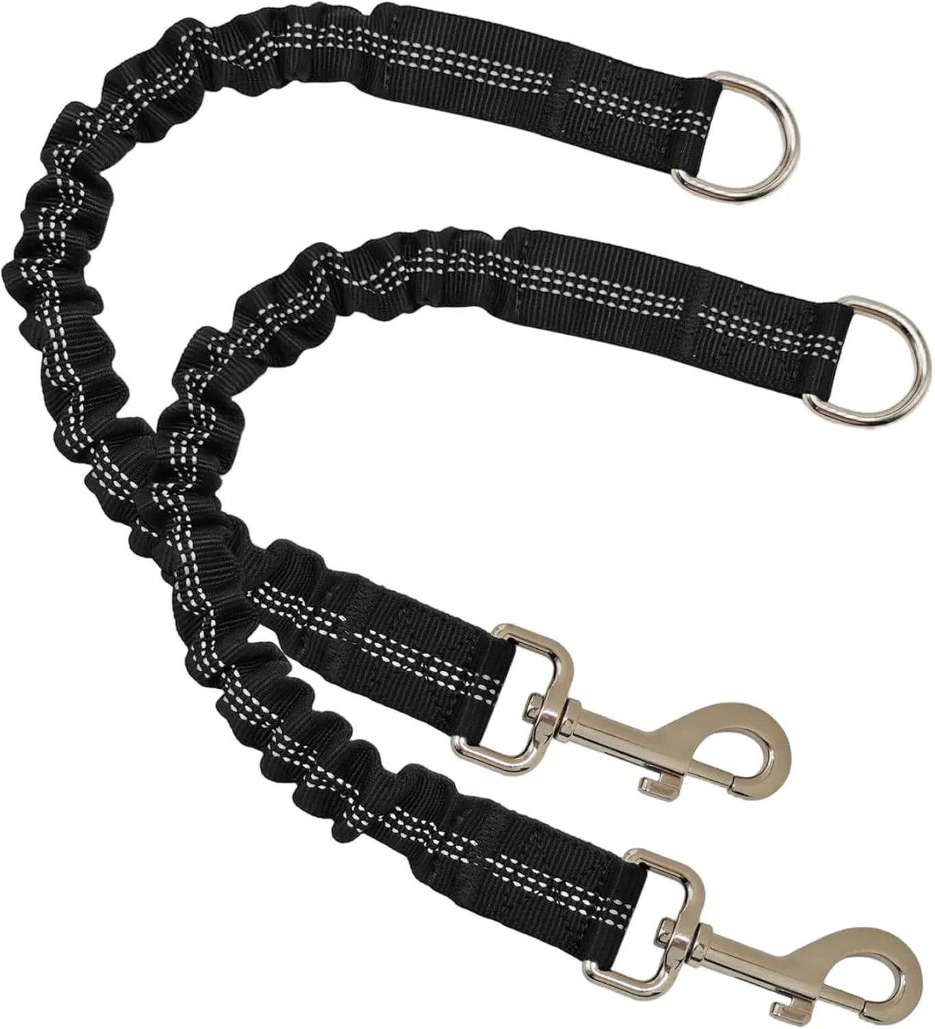 2Pcs Bungee Dog Leash Extensible Sturdy Nylon Shock Absorber Dog Training Lead for Running and Trainning