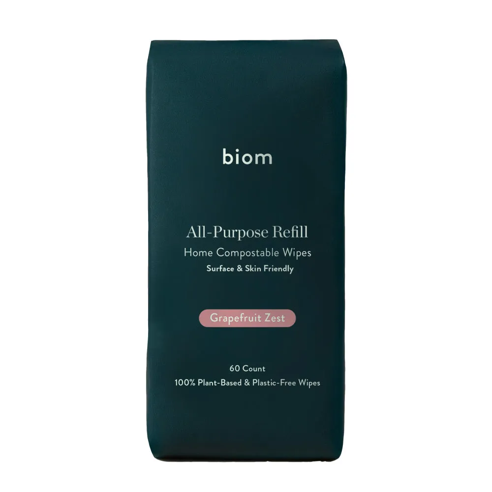 All-Purpose Cleaning Wipes - Grapefruit Zest - Biom Home™ Refills (Casepack - 12 Units)