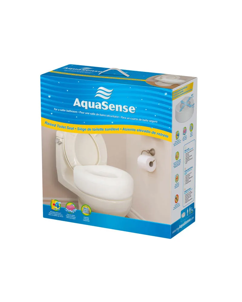 AquaSense Economy Raised Toilet Seat White - 1 each