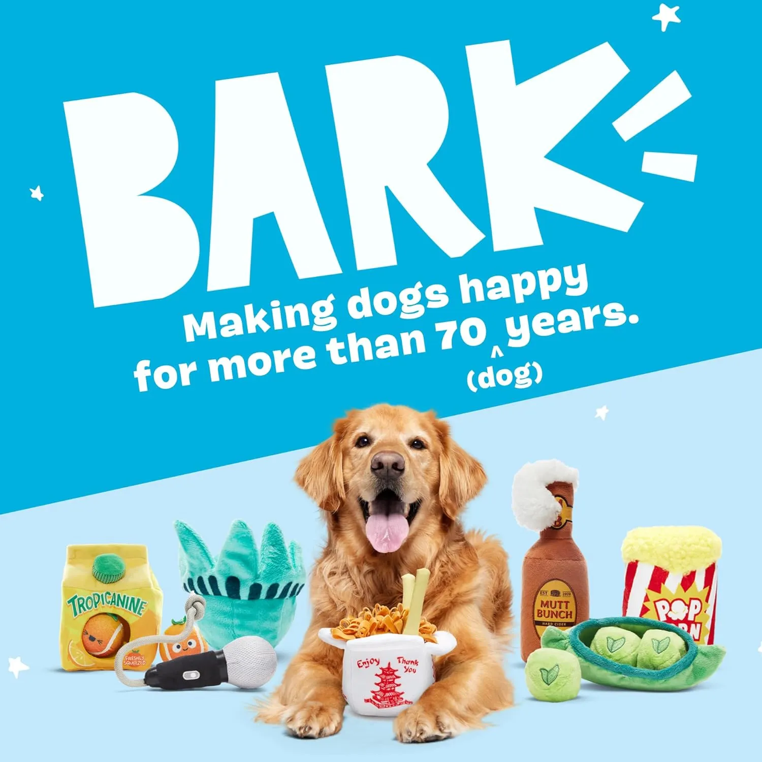 Barkbox 2 in 1 Interactive Plush Dog Toy - Rip and Reveal Toy for Dogs and Puppies - Stimulating Squeaky Pet Toys | Janspup Backpack (Large)