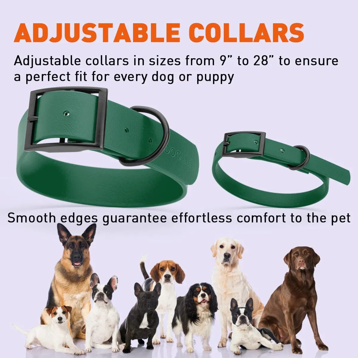 Biothane Waterproof Collar - Medium (15 to 18 inches)