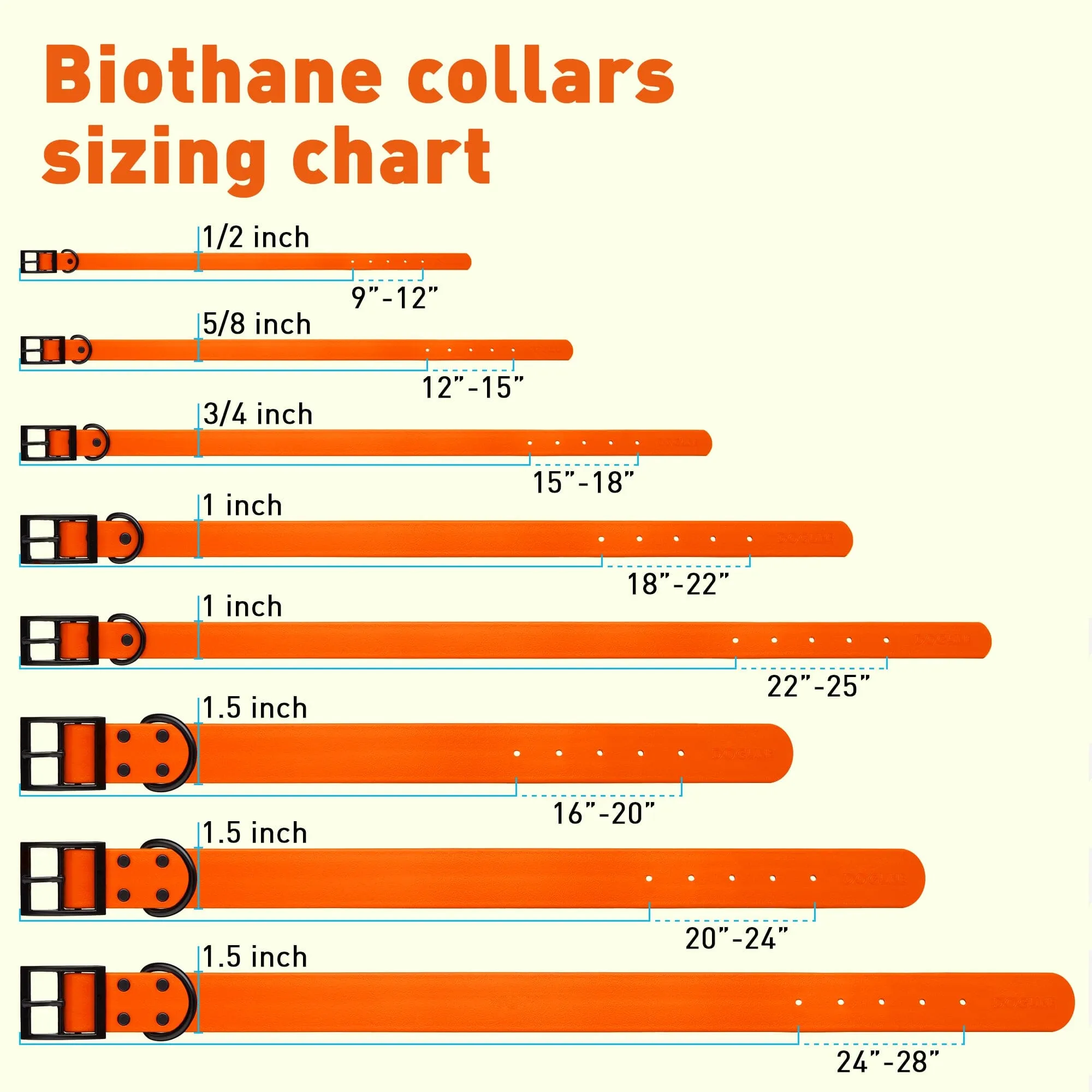 Biothane Waterproof Collar - Small (12 to 15 inches)