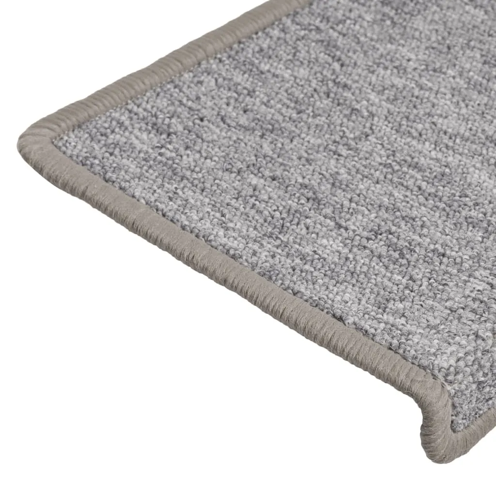 Carpet Stair Treads 15 pcs 65x21x4 cm Light Grey