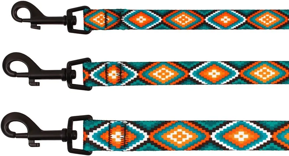 CollarDirect Nylon Dog Leash 5ft Tribal Pattern Durable Walking Pet Leashes for Dogs Small Medium Large Puppy (Pattern 3, S)