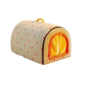 Cozy Dog Semi-Arc Winter Cave Enclosed Washable & Foldable Cat House Bed