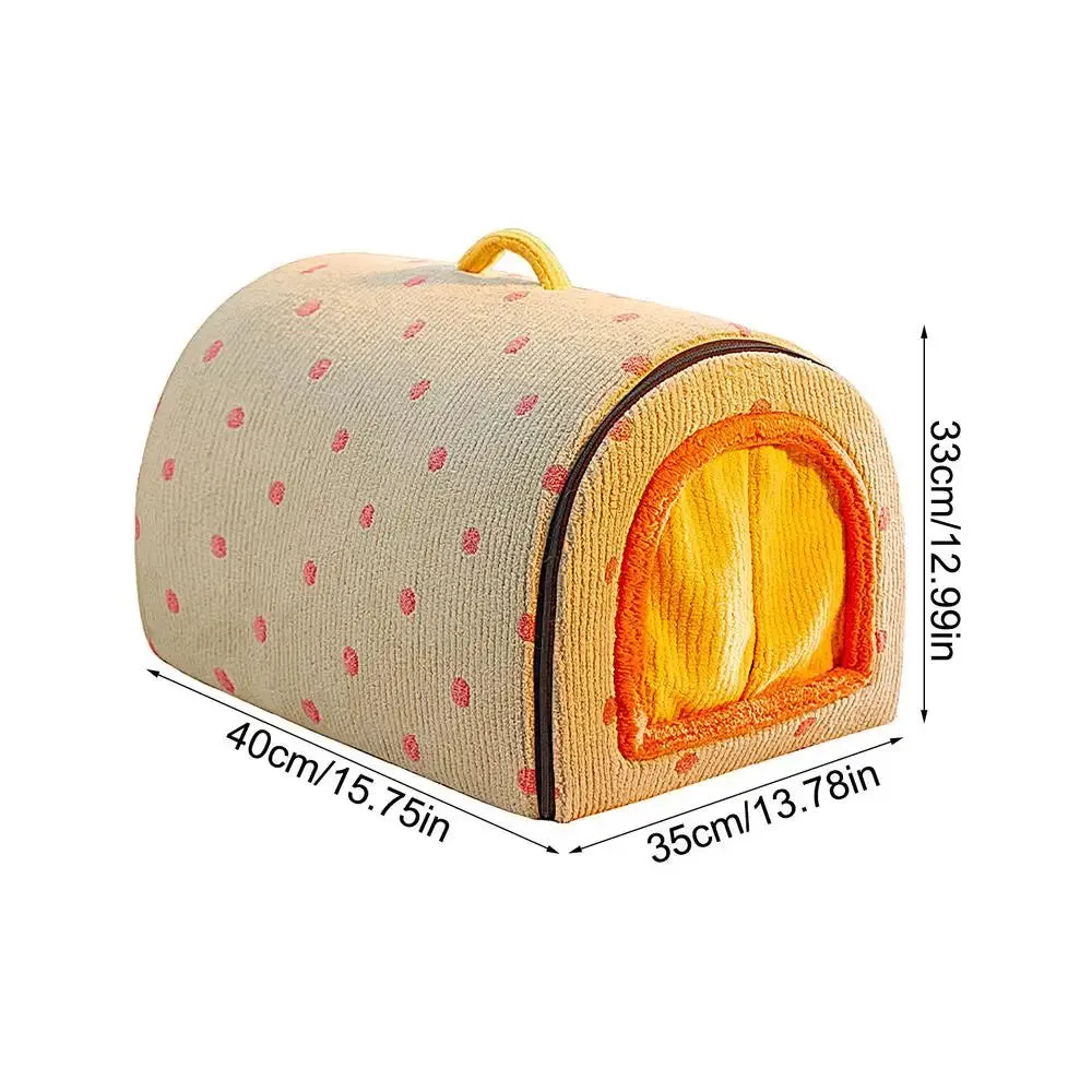 Cozy Dog Semi-Arc Winter Cave Enclosed Washable & Foldable Cat House Bed