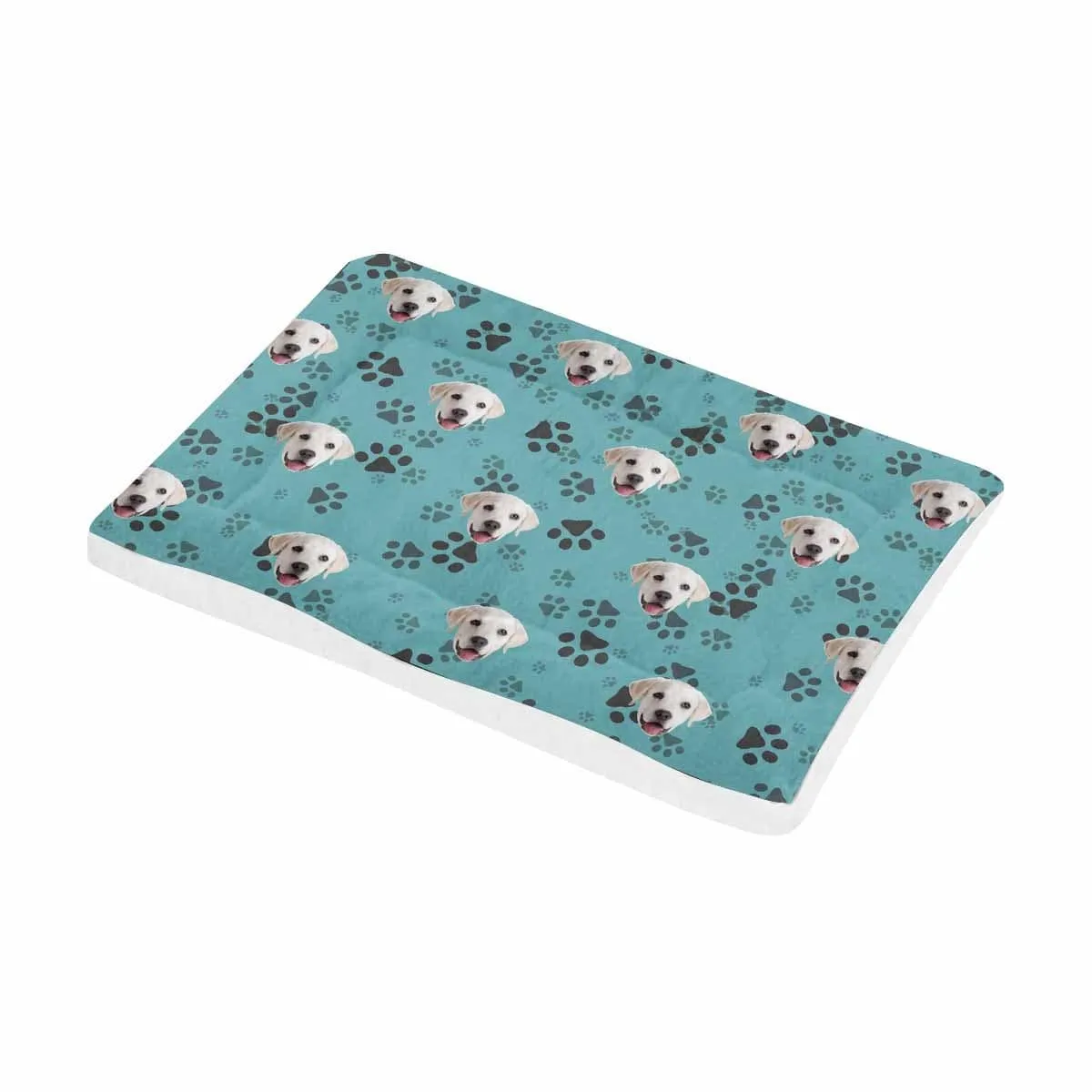 Custom Face Blue Footprint Pet Pad