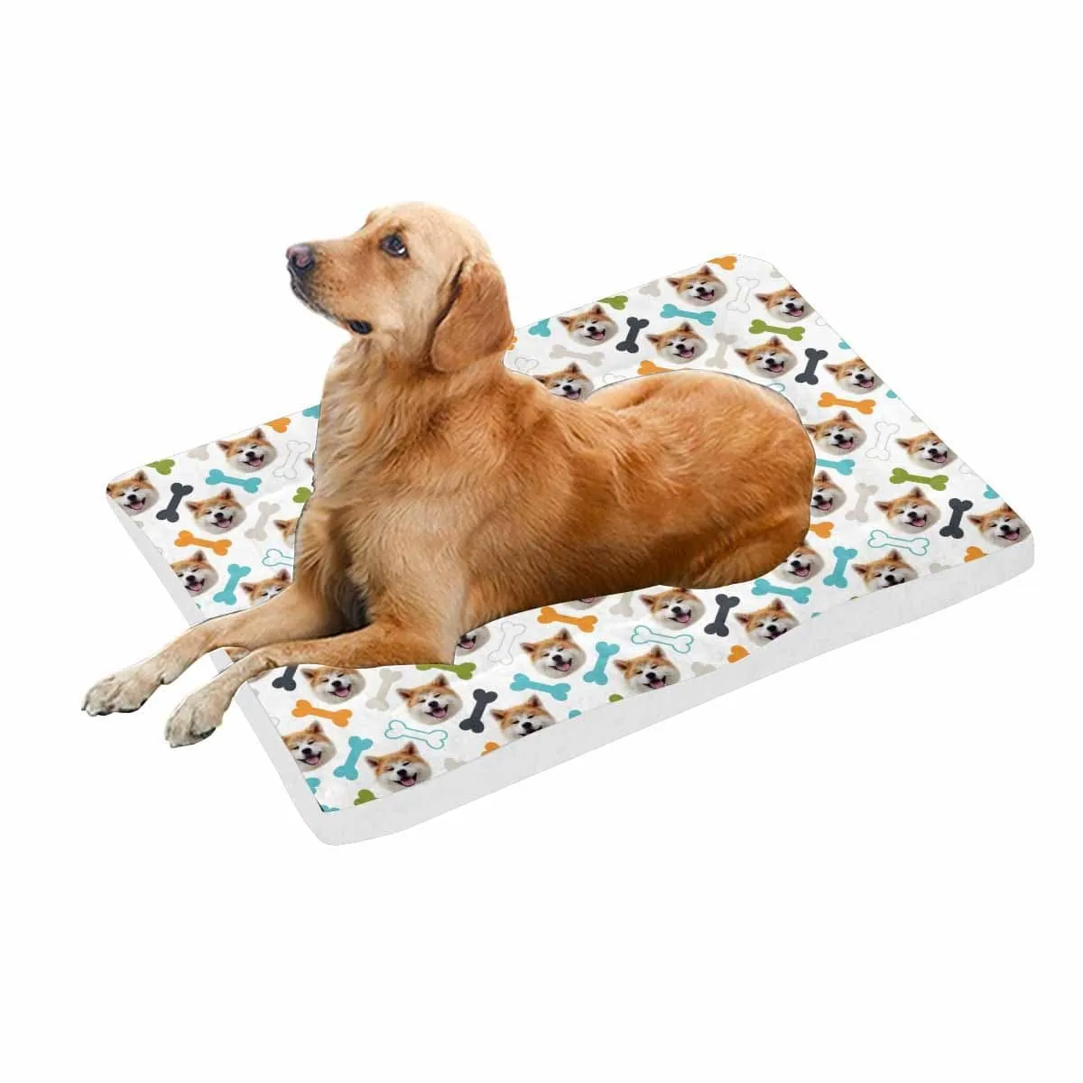 Custom Face Colorful Bone Pet Pad