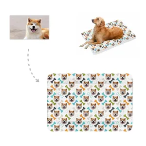 Custom Face Colorful Bone Pet Pad