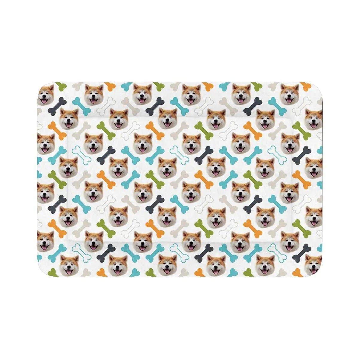 Custom Face Colorful Bone Pet Pad