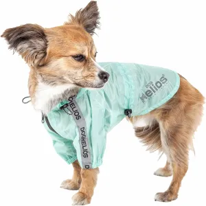 Dog Helios Torrential Shield Adjustable and Waterproof Dog Raincoat Poncho, XS, Green