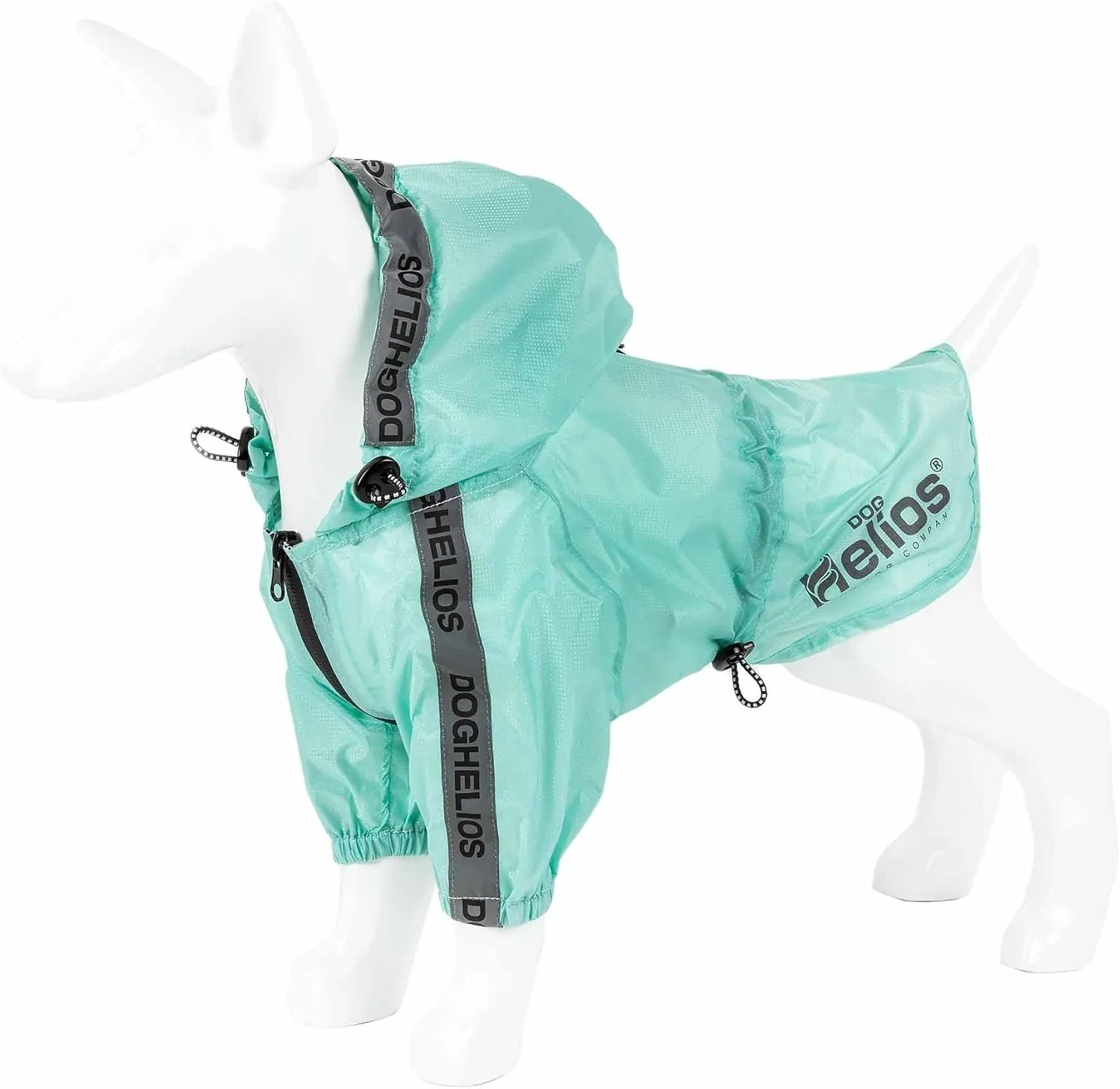 Dog Helios Torrential Shield Adjustable and Waterproof Dog Raincoat Poncho, XS, Green