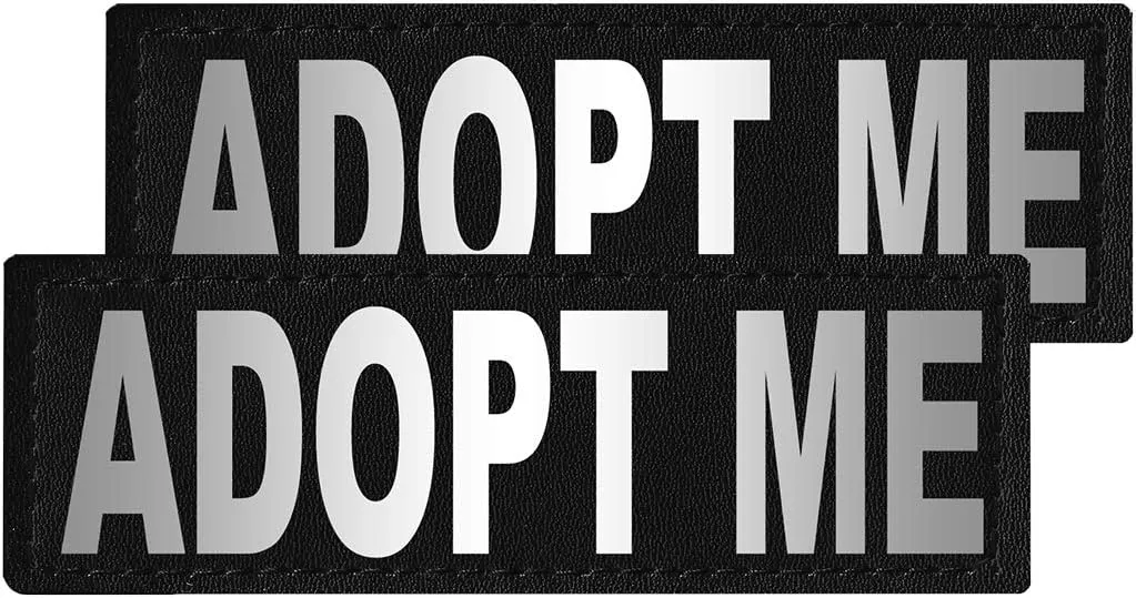 Dogline Adopt Me Removable Velcro Patches, Small/Medium