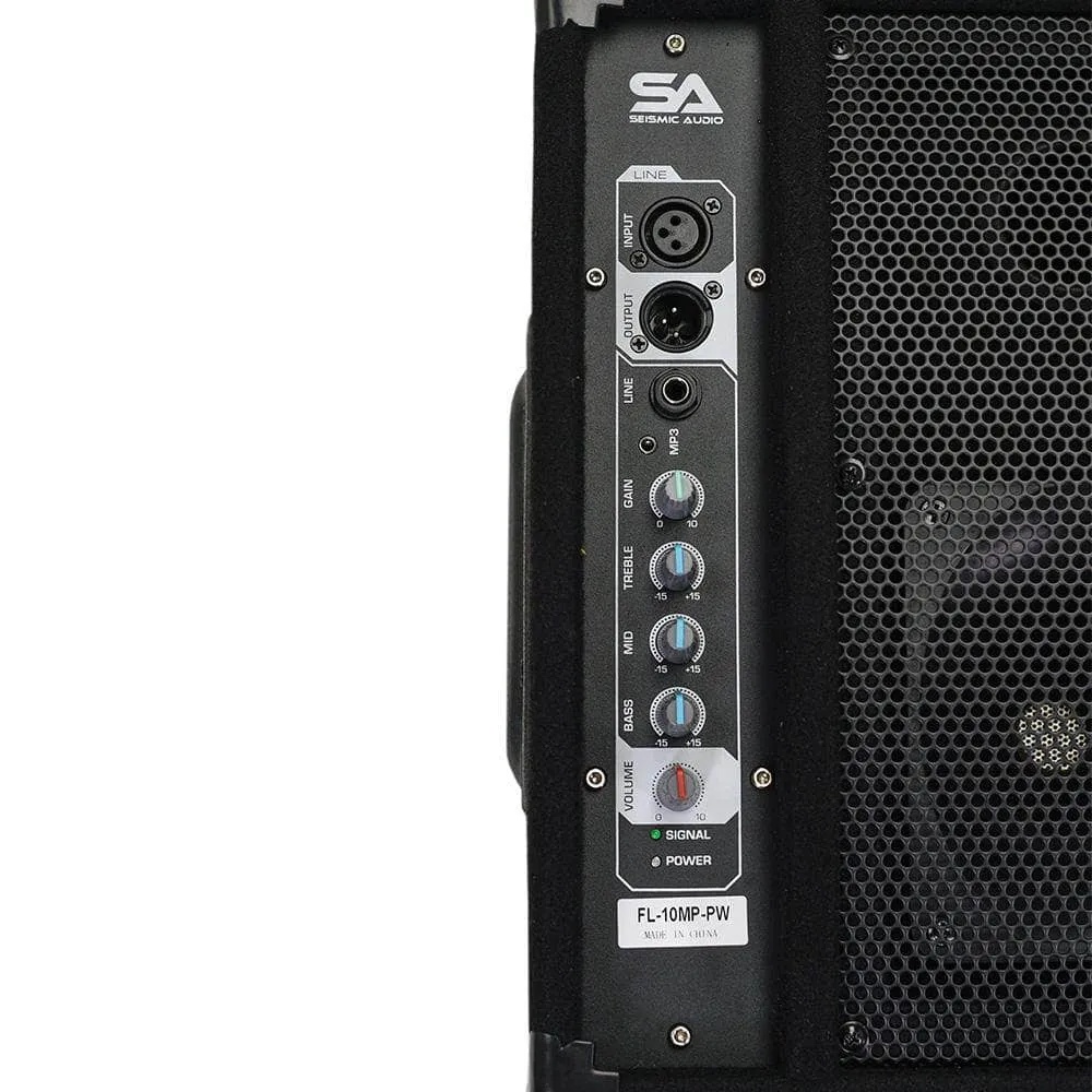 FL-10MP-PW - Premium Powered 2-Way 10" PA Floor Monitor with Titanium Horn