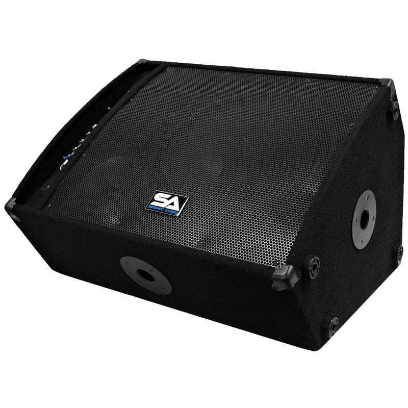 FL-15MP-PW - Pair of Premium Powered 2-Way 15" PA Floor Monitors with Titanium Horns