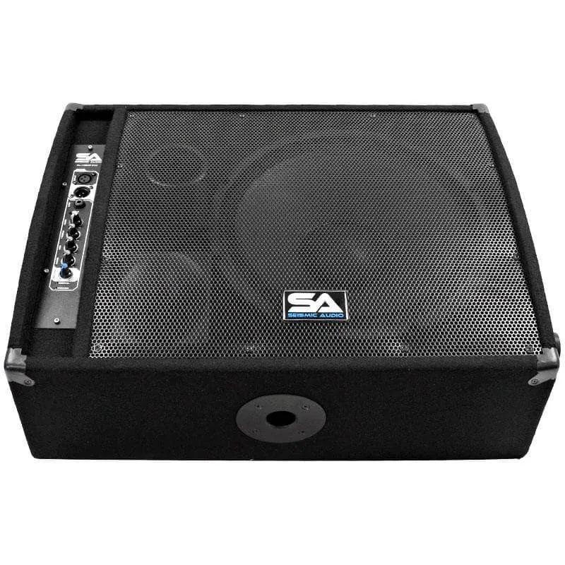 FL-15MP-PW - Pair of Premium Powered 2-Way 15" PA Floor Monitors with Titanium Horns