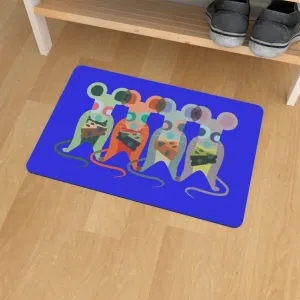 Floor Mats - Mice on Blue
