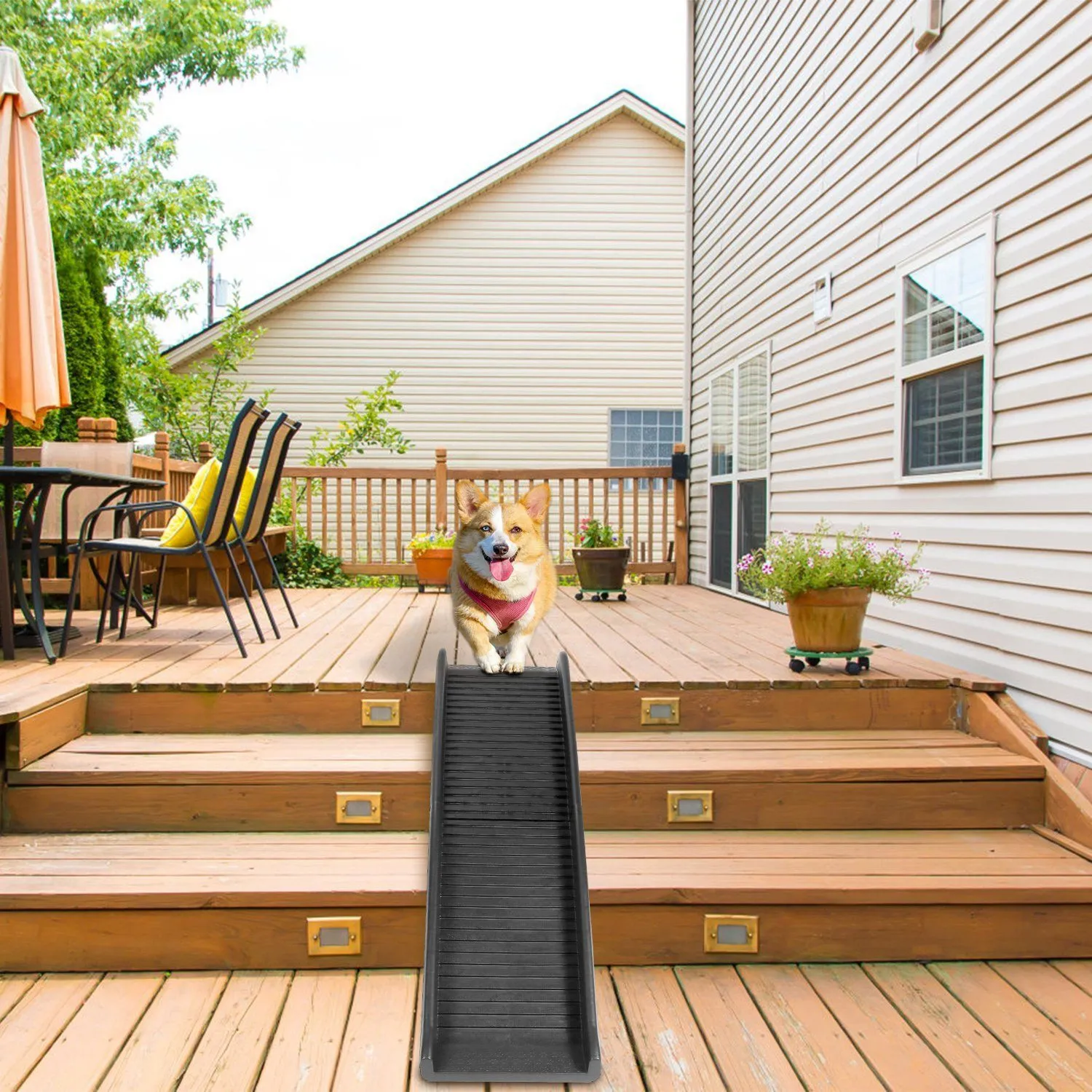 Foldable Pet Ramp Non Slip Ladder