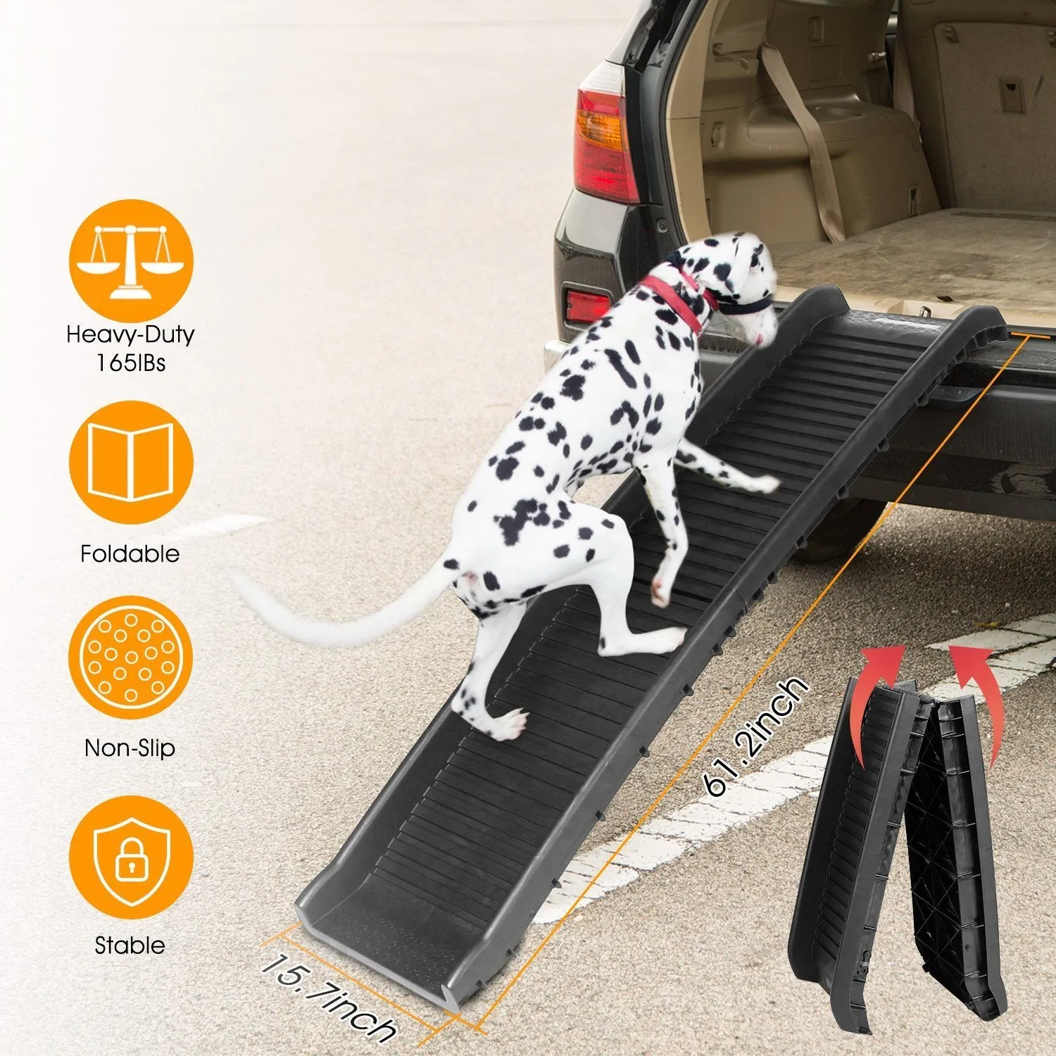 Foldable Pet Ramp Non Slip Ladder