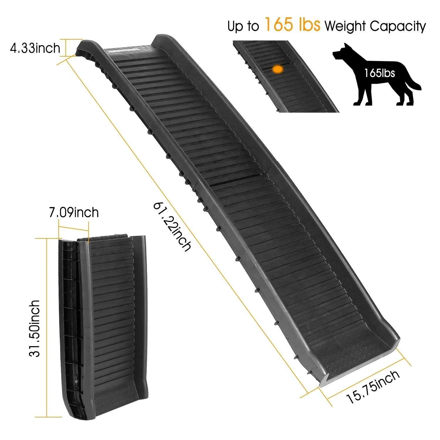 Foldable Pet Ramp Non Slip Ladder