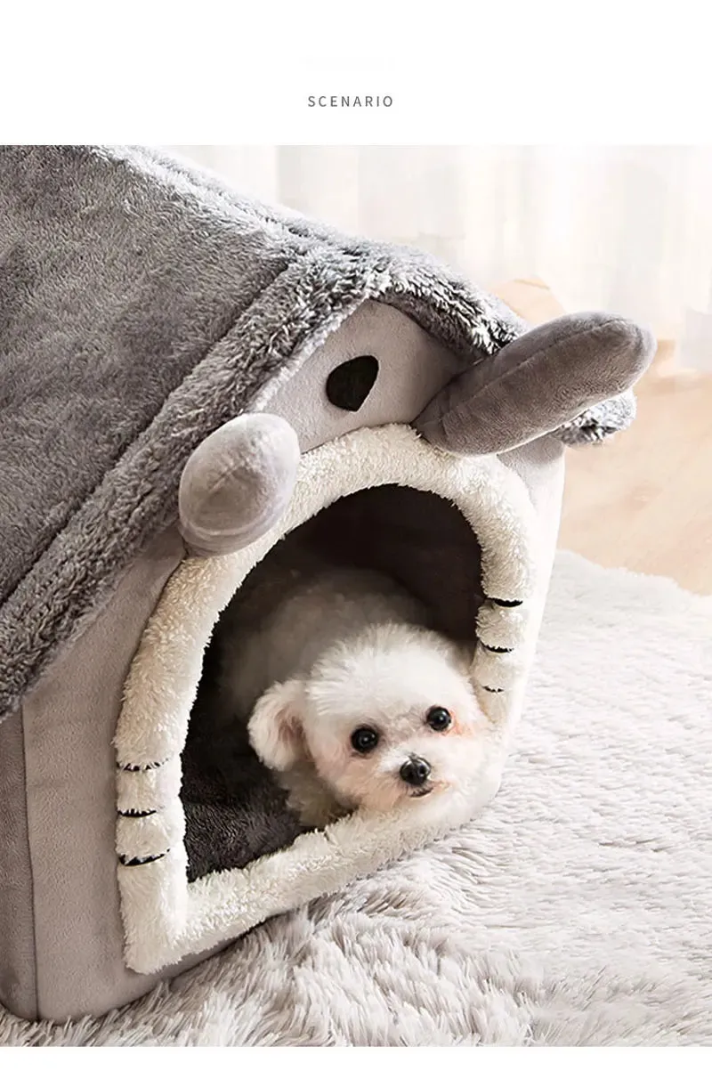 Foldable Winter Warm Dog House Kennel Bed