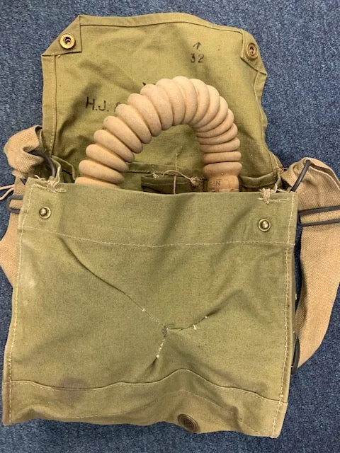 GAS MASK WITH HOSE, CANNISTER & CASE