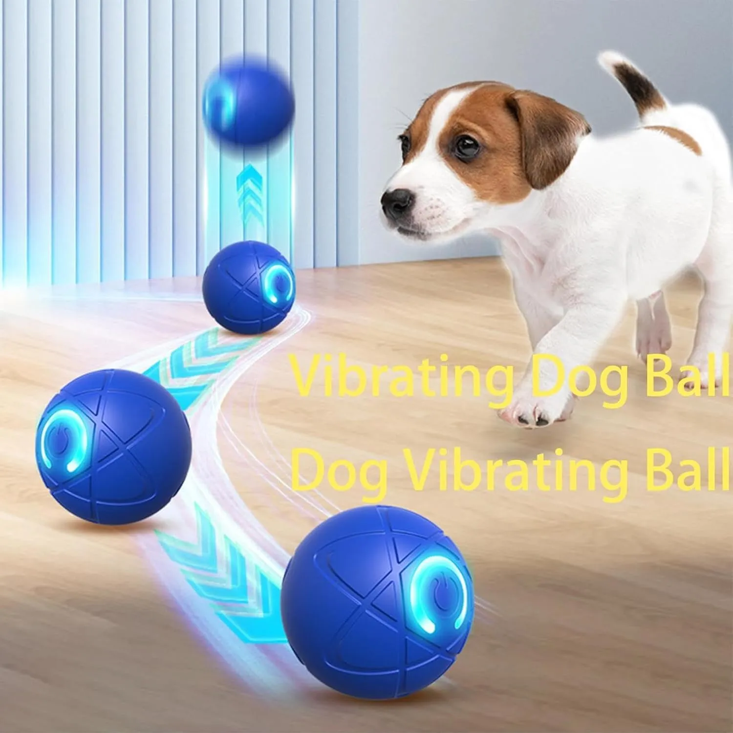 Interactive Dog Toys Dog Ball,Durable Motion Activated Ball Toys,USB Rechargeable,Automatic Rolling Ball for Dogs,Vibrating Rolling Puppy Ball,Smart Interactive Pet Toy Ball with LED Light