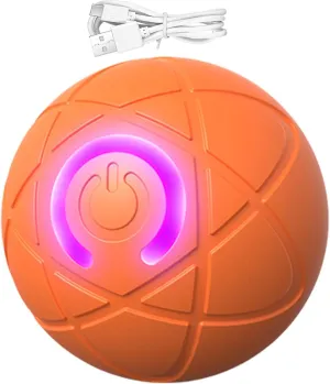 Interactive Dog Toys Dog Ball,Durable Motion Activated Ball Toys,USB Rechargeable,Automatic Rolling Ball for Dogs,Vibrating Rolling Puppy Ball,Smart Interactive Pet Toy Ball with LED Light