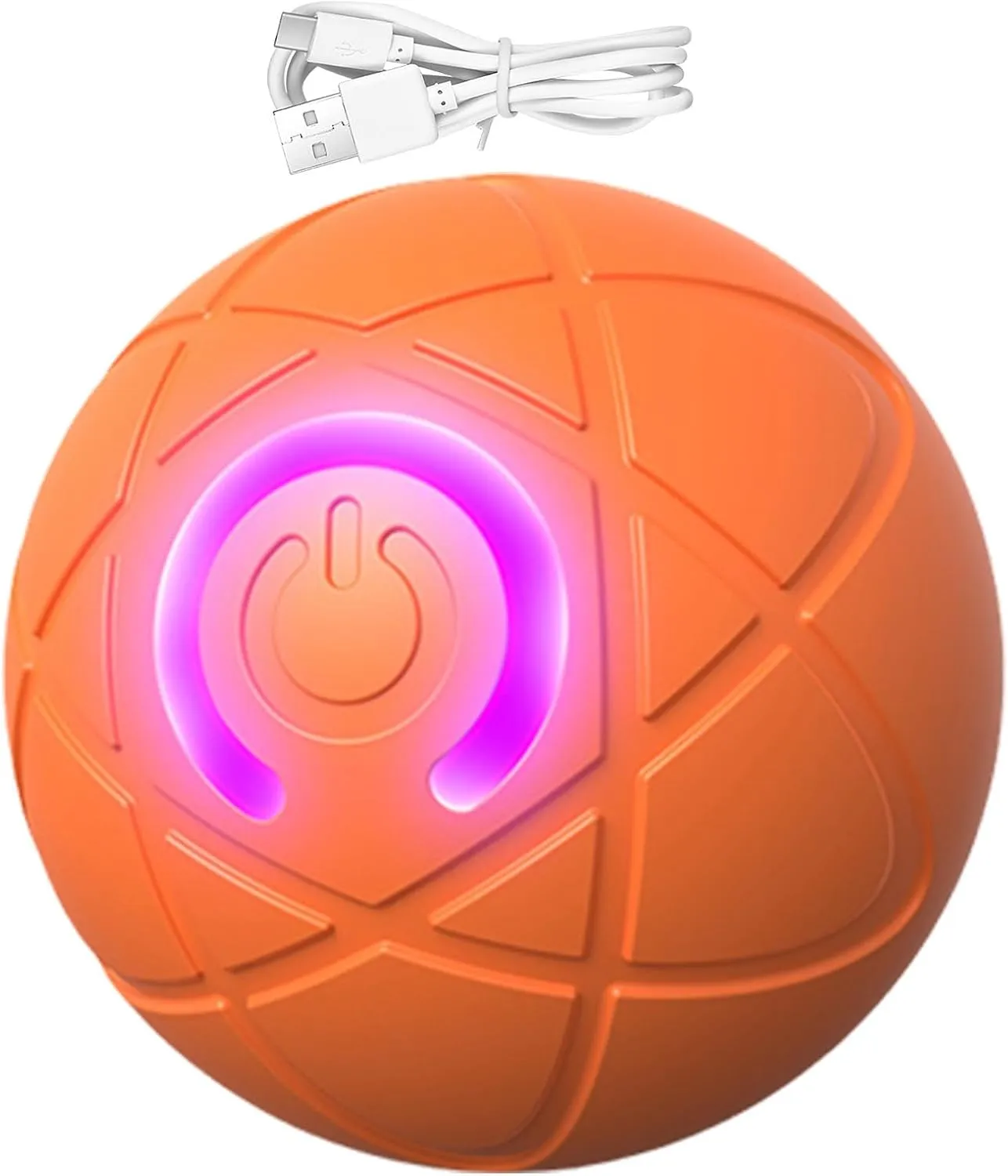 Interactive Dog Toys Dog Ball,Durable Motion Activated Ball Toys,USB Rechargeable,Automatic Rolling Ball for Dogs,Vibrating Rolling Puppy Ball,Smart Interactive Pet Toy Ball with LED Light