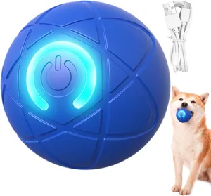 Interactive Dog Toys Dog Ball,Durable Motion Activated Ball Toys,USB Rechargeable,Automatic Rolling Ball for Dogs,Vibrating Rolling Puppy Ball,Smart Interactive Pet Toy Ball with LED Light