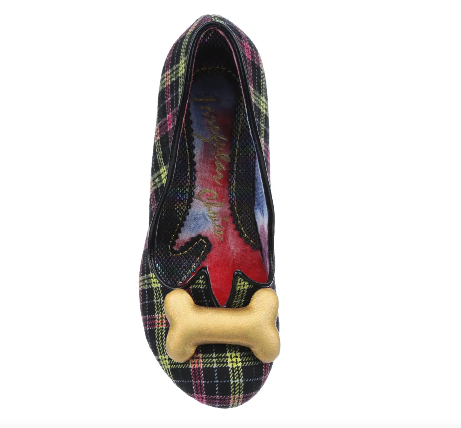 Irregular Choice Womens Its All Pawsible High Heel - Black / Grey Check