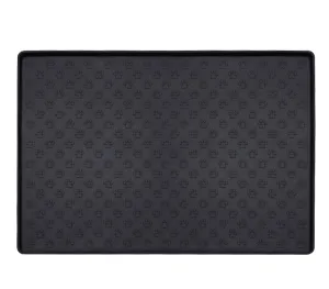 L 61*41cm black Foldable silicone pet food mat, easy to clean and waterproof car pet mat AZ16043