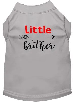 Little Brother Screen Print Dog Shirt Grey Xxl