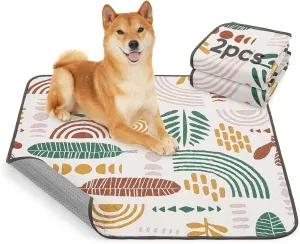 LOOBANI Washable Pee Pads for Dogs: 2-Pack Super Absorbent Reusable Puppy Pads, 100% Waterproof and Non-Slip Whelping Pads for Potty Training, Playpens, Crates, Floors, Beds, and Couches, 36x41 in