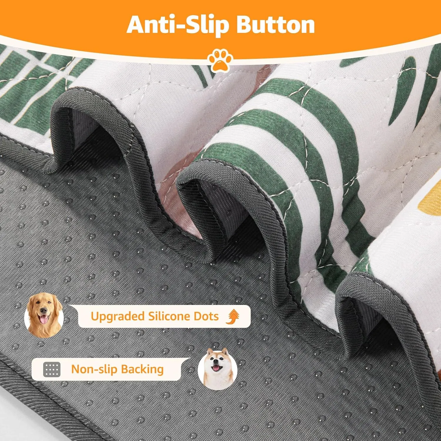 LOOBANI Washable Pee Pads for Dogs: 2-Pack Super Absorbent Reusable Puppy Pads, 100% Waterproof and Non-Slip Whelping Pads for Potty Training, Playpens, Crates, Floors, Beds, and Couches, 36x41 in