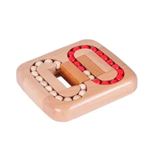 Magic Bean Rotating Brain Teaser Finger Wooden Puzzle Toy,Boys Girls Handheld Spinner Stress Anxiety Relief Ball Game Sensory Toys,Gift for Kids Ages 3 above Easter Christmas Birthday New Year