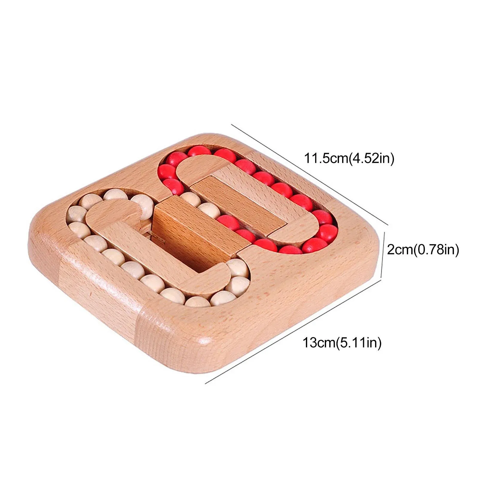 Magic Bean Rotating Brain Teaser Finger Wooden Puzzle Toy,Boys Girls Handheld Spinner Stress Anxiety Relief Ball Game Sensory Toys,Gift for Kids Ages 3 above Easter Christmas Birthday New Year