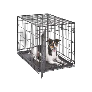 MidWest Homes for Pets Newly Enhanced Single Door 30 Inch with Divider iCrate Dog Crate, Includes Leak-Proof Pan