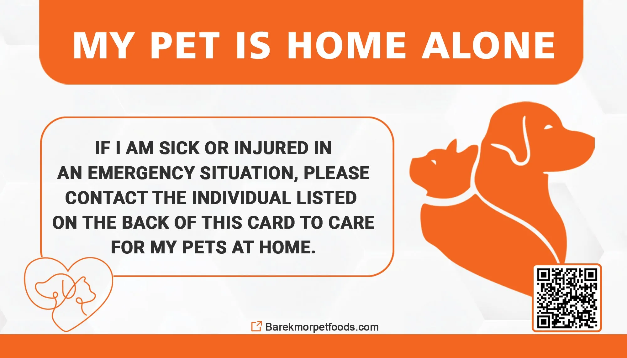 “My Pet Alone at Home” Card – Wallet-Sized Pet Safety Alert for Ultimate Peace of Mind