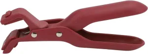 NEW Anti Scalding Bowl Gripper, Multifunction Single Hand Use Portable Hot Plate Gripper Clips Heat Resistant Stable Plastic Prevent Slip for Kitchen (Red)