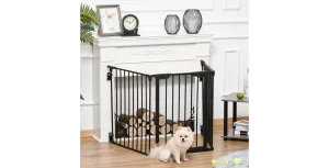 PawHut Pet Gate D06-100V01BK 745 x 1800 x 30 mm Black