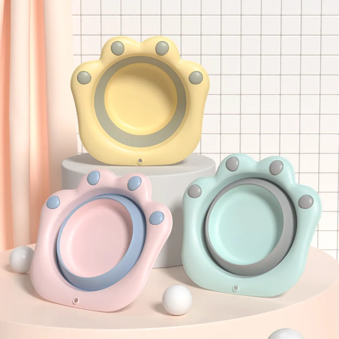 Pawsome Foldable Wash Basin for Foot Dips | Pets in Pastel Color
