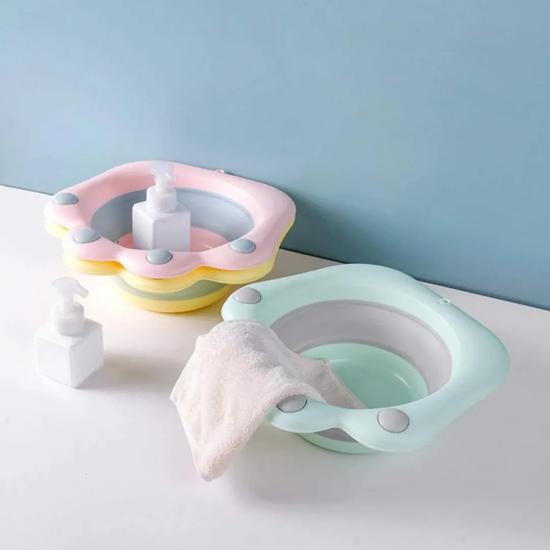 Pawsome Foldable Wash Basin for Foot Dips | Pets in Pastel Color