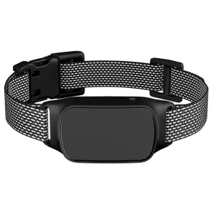 Pet Life ® Tutor-Bark LED 1-to-2 Dog 1,000 Foot Range 8-Level Vibration and Tone Training Dog Collar Additional Receiver - Black
